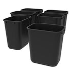 Storex Wastebasket - 29 L - Black-The 7 gallon size provides ample space to dispose of trash without having to empty it frequently