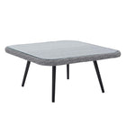 Modway Endeavor Outdoor Patio Wicker Rattan Square Coffee Table - Grey-Modern Outdoor Patio Coffee Table