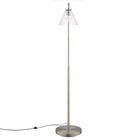 Modway Element Transparent Glass Glass and Metal Floor Lamp - Satin Nickel-LED Compatible