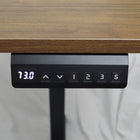 Ezywork Whole Piece Top Electric Standing Desk - Black Frame / Dark Wood Top-Weight Capacity: 154 lbs