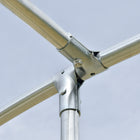 PawHut Galvanized Large Metal Chicken Coop Cage - 9.2' x 12.5' x 6.5' - Silver-Made with galvanized steel for a stable structure 