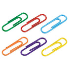 JAM Paper Colourful Standard Paper Clips - Regular 1" - Rainbow Assortment - 100/Pack - 6 Packs-Size: 1 inch (Standard/Regular) | Keep your stacks of paper organized with coloured paper clips
