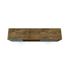 Manhattan Comfort Liberty 70.86" TV Stand, Rustic Brown/Aqua (202AMC93)-Fashionable Splayed Legs made from Solid Wood for Extra Durability.