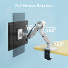ShoppingAll Heavy Duty Single Monitor Mount for 13-35" Screens - White-Dimensions: 17.1"L x 7.9"W x 5.5"H