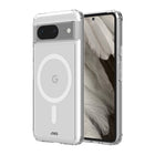 AXS ULTRA CLEAR Magnetic Drop-tested Clear Case for Google Pixel 8-Anti-UV material offers a crystal clear design
