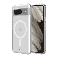 AXS ULTRA CLEAR Magnetic Drop-tested Clear Case for Google Pixel 8-Anti-UV material offers a crystal clear design