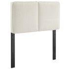 Modway Lindee Boucle Fabric Twin Headboard - Cream-Pillow Style Headboard