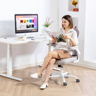 HOMCOM Ergonomic Office Chair with Lumbar Support - Grey-Features adjustable height and rocking function for optimal relaxation