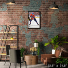 Leon Draisaitl Oilers Action - Framed Canvas - 22" x 31"-Officially licensed by the NHL and NHLPA