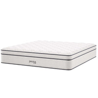 Modway Jenna 14" Innerspring and Foam King Mattress-Quilted Pillow-Top Cover