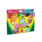 Crayola Silly Scents Smash Ups Wedge Tip Washable Markers - 12 Count-Sweet scents: Sweet-smelling treats like Mint Chocolate Chip, Upside-Down Cake, Raspberry Macaron, and Red Velvet Cake.