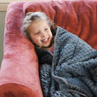 Bouncyband Soft Fleece Weighted Sensory Blanket for Kids - 10 lb Medium - 65" x 45"-RELIEVES THE WIGGLES: Weighted blanket feels like a warm soothing hug providing a sense of well-being so kids are more secure inside, and more comfortable and confident outside