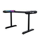 Cougar MARS 120 Gaming Desk with ARGB Lighting - Black-I|0 Control Panel: USB 3.0 x 1, USB 2.0 x 2, Audio Jacks x 2 , backlight button