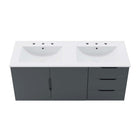 Modway Vitality 48" Double Sink Bathroom Vanity - Grey/White-Soft-Close Doors