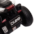 Qaba 6V Kids Electric 3-Wheel Motorcycle with Music and Headlights - Black-Three wide tyres for balance and safety 