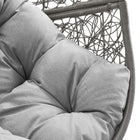 Modway Encase Outdoor Patio Rattan Swing Chair - Grey Grey-9
