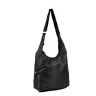 Karla Hanson Pack n Fold Foldable Lightweight Water-resistant Hobo Bag - Black-Dimensions: 19H 8W 8D cm (folded size)