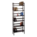 Winsome 3-Tier Folding and Stackable Shelf, Black-Made of solid and composite wood
