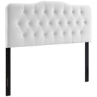 Modway Annabel Diamond Tufted Performance Velvet King Headboard - White-Luxurious King Headboard