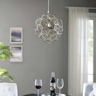 Modway Shine Pendant Chandelier - Silver-Chrome Stainless Steel Design