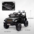 Qaba 12V Kids Ride on Truck Car with Remote Control, Openable Doors - Red-Seat belt and power display enhance safety and convenience 