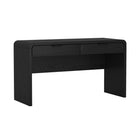 Manhattan Comfort Grace 54" Modern 2-Drawer Office Desk - Black & Gold-Dimensions: 20" L x 54" W x 30" H