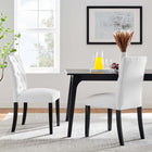 Modway Duchess Fabric Dining Chair - White - 2 Pack-Non-Marking Foot Caps