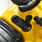 HOMCOM 3-in-1 Kids Ride-On Bulldozer - Yellow-Hidden under-seat storage keeps toys organized and handy 