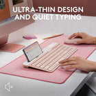 Logitech K585 Slim Multi-Device Wireless Keyboard - Rose-For Multi-OS: Use across multiple devices and platforms - Windows on laptops and PC via the USB A receiver or BT, tablets, phones, macOS, iOS, iPadOS, Android, Chrome and Linux via Bluetooth