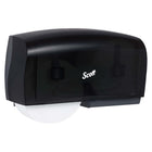 Scott Essential High Capacity Coreless JRT Twin Toilet Paper Dispenser (09608) - Black-Coreless double jumbo roll toilet paper dispenser
