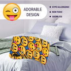 Bell+Howell Kids Weighted Blanket - 7 lb. - Emoji-EVEN WEIGHT DISTRIBUTION, Weighted inner component do not slide to, or concentrate on one side when one corner is held against gravity, so weight distribution remains even indefinitely.