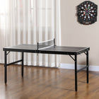 Soozier - Mini table de tennis de table pliante avec cadre en aluminium-Avec serrure et poignée pour un transport pratique 