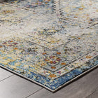 Modway Success Jacinda Distressed Vintage Floral Vintage Medallion Area Rug - 4 ft W x 6 ft L - Multicolored-Gripping Rubber Underside