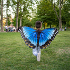 Insect Lore Dress-Up Morpho Butterfly Wings - Blue-Bright printing on both sides