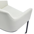 Manhattan Comfort Serena 23.03" Modern Leatherette Upholstered Dining Armchair - Cream - Set of 2-24.02" L x 21" W x 32.68" H