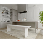 Manhattan Comfort Nomad 67.91" Modern Dining Bench - White-Seating Space Capacity for 2 Persons