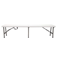 TygerClaw 6 ft Portable Folding Bench with Built-in Travel Handle-Massive weight capacity supports up to 992.1 lb to seat multiple adults safely