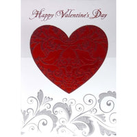 Rosedale Gold Valentine's Day Greeting Cards & Envelopes - 5-1/2" x 8" - Big Heart - 6 Pack-Premium quality greeting cards