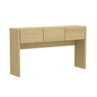 Manhattan Comfort Linda Modern 3-Drawer Console Table - Natural Oak-Rich wood grain texture adds natural warmth and dimension