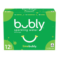 Bubly Sparkling Water - 355 ml - Lime - 12 Pack-Sparkling water beverage paired with natural lime flavour for a refreshing lime taste