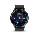 Garmin Venu 4 Smartwatch - 45 mm - Slate with Black Silicone Band-Workout options: Track all the ways you move with more than 80 preloaded GPS and indoor sports apps — including walking, running, cycling, strength training, mobility , mixed session to track multiple activities and more. And get daily suggested workouts based on your workout and recovery data