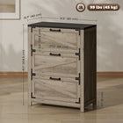 HOMCOM 2 Drawer File Cabinet with Adjustable Hanging Bars for Letter, A4 and Legal Size - Grey Wash-Anti-tipping design ensures safe, stable daily use