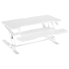 Mount-It! Standing Desk Converter with 38" Desk Top - White-Turn your traditional desk into an active sit-stand workstation with this 38" wide standing desk converter