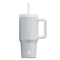 GROSCHE Aspen Insulated Water Tumbler with Handle - 32 oz. - Lunar Grey-32oz capacity