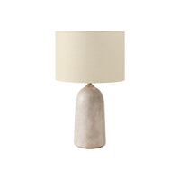 Monarch Specialties 27" H Contemporary Table Lamp - Beige Ceramic / Beige Shade-This 27"h table lamp features an elegant beige ceramic base and a coordinating linen-blend beige fabric shade, making it a perfect accent piece for any modern living room, bedroom, or office decor