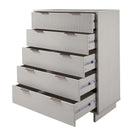 Manhattan Comfort Granville Modern Chest and Double Dresser Set - Light Grey-Home Assembly Required. All Hardware Included