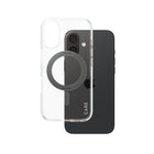 PanzerGlass CARE Case with Kickstand & MagSafe iPhone 16 - Black Ring-Versatile and recycled aluminum kickstand feature designed to be practical