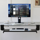 ShoppingAll Desk Clamp Under Desk Keyboard Tray with Adjustable 26.7" W x 12.5" D Slide Out Drawer-7
