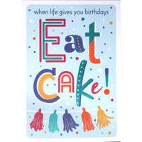 Mill Brook Studio Birthday Greeting Cards & Envelopes - 5-3/8" x 7-3/4" - Eat Cake - 18 Pack-Premium quality greeting cards