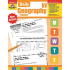 Evan-Moor Daily Geography Practice Resource Book (EMC3712) - Grade 3-36 weekly lessons include a teacher resource page, a reproducible map and 2 student reproducible